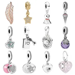 PDD DZ 10 925 Sterling Silver Spring New Charm Ciondolo con bracciale fai da te Collana Gioielli Regalo Carving Adatto per le donne