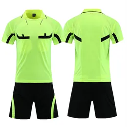 Other Sporting Goods Professional Referee Soccer Jersey Adult Referee Football Uniform Turndown Collar Judge Shirt Three Pockets Shorts Umpire Suit 230712