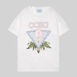 Casablanca Ennis Club T Shirt Mens Designer Casablanca Shirt Camiseta Mode Tees Kleidung Street Summer White Black Blue Clothing 588