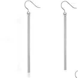 Pendants Dangle Chandelier Long Bar Earrings For Women Girl.Vertical Stick Round Line Drop Earring Simple Geometric Strip Dangling D Dhhgx