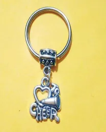 Fashion jewelry Heart I LOVE TO CHEER Keychain charm pendant key chain ring DIY Fit Keychain 1884434362
