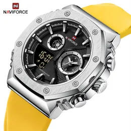 New NAVIFORCE Sports Style Men's Watch Waterproof Durable Silicone Material Luminous Multifunctional Men's Quartz Watch 2023