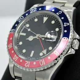 2023 Luxury BP Factory 2813自動ムーブメント40mm II GMT 16710 Blue Red Bezel 40mmスチールメンズウォッチウォッチ