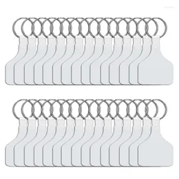 Chaveiros 30 pçs/conjunto sublimação em branco com porta-chaves porta-chaves para mochila escolar