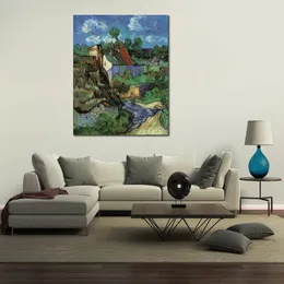 Dzieła sztuki na płótnie malarstwo domy w Auvers ręcznie reprodukcja Vincenta Van Gogha grafika Home Decor