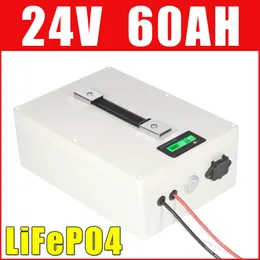 24 V 60 Ah LiFePO4-Akku, super lange Lebensdauer, 1500 W, Elektrofahrrad, Roller, Li-Ionen-Akku, wasserdichtes Gehäuse, LCD-Display