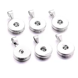 Charms Simple Metal 18Mm Ginger Snap Button Base Pingente Para Diy Snaps Botões Colar Brincos Jóias Acessório Drop Delivery Fi Dh4Zx