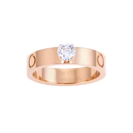 diamantring designerringar Titanstål Ring lyxsmycken moissanite Ringar vigselringar till kvinna jubileumsfest present 5-11 stl.
