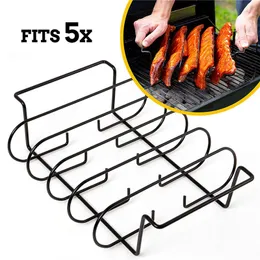 BBQ Tools Accessories Rod less rib frame iron grill 4 rib frame for barbecue and barbecue granule barbecue accessories barbecue rib frame frame 230711