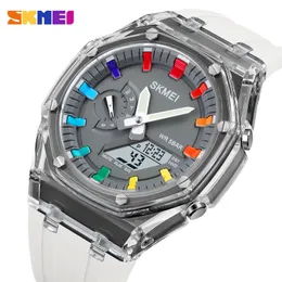 SKMEI 2100 Outdoor Men Digital Watch Colourful LED Display Watches Waterproof Shock Resistant Mens Wristwatch Clock reloj hombre