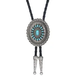 Bolo Ties Western Denim Liga de Zinco Spot Drill Spot Turquesa Gravata Pólo Masculina e Feminina Casal Presentes 230712