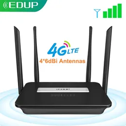 Routery EDUP Router wi-fi 4G LTE 300 mb/s miejsce domowe RJ45 WAN Modem LAN 3G 4G bezprzewodowy CPE z gniazdo karty SIM 230712