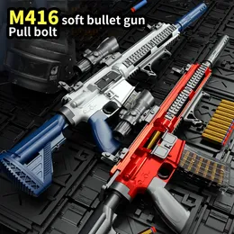 Gun Toys M416 Бросание снаряда. Изгнание пистолета 98K Airsoft Pistol Soft Bullet Игрушечное оружие Дети бластер стреляют на открытом воздухе, мальчики 230712