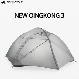 Палатки и укрытия 3f ul gear Qingkon 3 человека 4 сезона 15d кемпинг палатка на открытом воздухе ультра -световые походные походные туристические