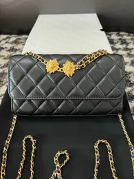 10A Mirror Quality 23A Lion Decorative Shoulder Bag with Diamond Plaid Leather Women's Flip Bag Designer Bag Luxury with Box