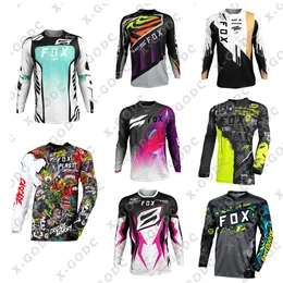 Cycling Shirts Tops Foxplast Motocross Jersey Quick Drying Long Sleeve Downhill Mountain Bike MTB Shirts Offroad Motorcycle Motocross Clothing 230712