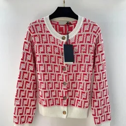 Suéter feminino Fall Designer Clássico letra F jacquard Moda de luxo high-end ethos cardigã de malha confortável e quente