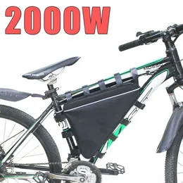 52V 30AH 2000W Elektrikli Bisiklet Üçgen Pil Paketi 51.8V 30AH Lityum Pil 14s Bafang 8fun BBSHD Ebike Motor Kiti