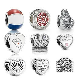 Charms Memnon Biżuteria 925 Sterling Sier Allseeing Eye Heart Charm Piłka plażowa Emalie Druhna Koralik Sun Stars Moon Drop Delivery Dho5N