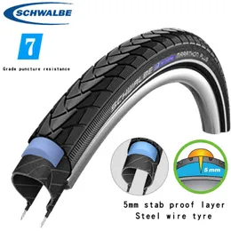 Bike Tires Schwalbe marathon plus 700C steel wire stab proof tires 700*25C 28C 32C 35C 43C Mountain Travel tire HKD230712
