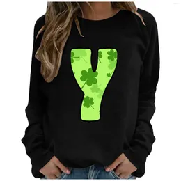 Frauen T Shirts St. Patrick's Day Gedruckt T-shirt Kawaii Kleidung Frauen Blusen Harajuku Casual Langarm Blusas De Mujer