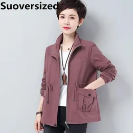 Damenjacken, verstellbare Taille, Übergröße, 4XL, Frühling, Herbst, koreanisches Modedesign, Chaquetas, lockere, lässige Langarm-Oberbekleidung