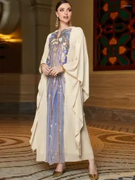 Etniska kläder Eid Mellanöstern Kaftan Arabisk Robe Spetsklänning Muslimska kvinnor Festklänningar Ramadan Abayas Kaftan Elegant Vestidos