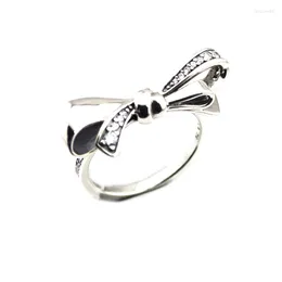Anillos de racimo CKK, anillo de lazo brillante de Plata de Ley 925 para mujer, joyería Original, fabricación de moda, regalo de aniversario de boda