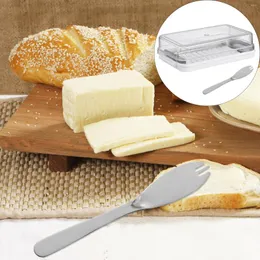 Set di stoviglie Barattolo Contenitore per burro Stoviglie per la casa Staffa per crema di formaggio Posate Vassoio trasparente in plastica