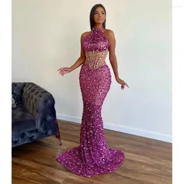 Casual Dresses 2023 Est Arrival Women Sleeveless Shinning Rhinestones Bodycon High Split Bandage Long Dress Celebrity Red Carpet