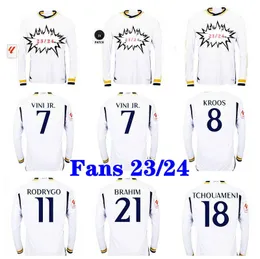 23 24 Maglia da calcio Real Madrid a maniche lunghe RODRGO BELLINGHAM 2023 2024 VINI JR TCHOUAMENI CAMAVINGA Maglia da calcio Camiseta De Futbol