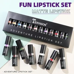 Läppstift/set Matt Bullet Lipstick Långvarig sammetsläppstift Lätt att bära Läppglans Batom Näringsrik Makeup Lip Tint Kosmetika 230712