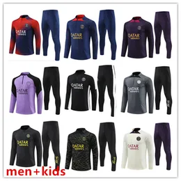 23 24 24 Koszulki PSG Tracki MBAPPE Zestaw treningowy Przetrwanie Paris Camuflage Football Training Suit Tuta retro piłka nożna i dzieci Maillot Camisetas Chandal