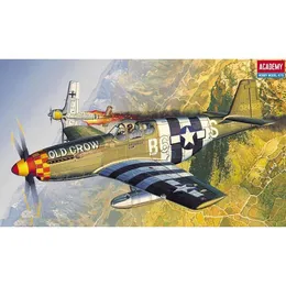 Aircraft Modle Academy 124 172 P51B Mustang stridsflygplan Plastmodell 230712