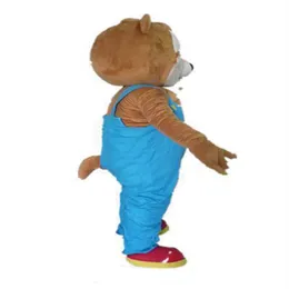 2019 Fabrycznie Nowe dorosłe niebieskie spodnie wiewiórki Mascot Costume dla dorosłych do noszenia 238o