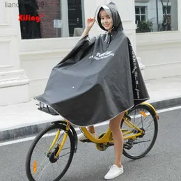 Högkvalitativa män Kvinnscykelcykelcykel Raincoat Rain Cape Poncho Huven Vindtät Rain Coat Mobility Scooter Cover L230620