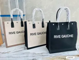 Women handbag Rive Gauche Tote shopping bag handbags linen Large Beach bags Designer travel Crossbody Shoulder satchel RIVE GAUCHE Wallet