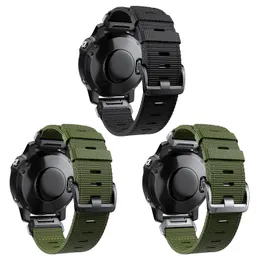 Uhrenarmbänder 22 26mm Nylon Austauschbares Armband Armband für Garmin Fenix55X5XPlus66X6XPro77X33HR Easy Fit Band Armband 230712