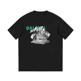디자이너 balanciagas 여자 티셔츠 남성 새로운 스타일 패턴 자수 편지 티 짧은 소매 캐주얼 품질 100%면 의류 친구
