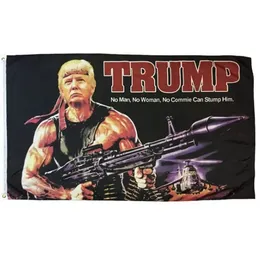 Trump Flag Banner 3x5ft Wholesale 2020 Donald Train Rambo Tank Re-elect Women Troops 3x5 Flag Trump 5x3 ft per l'elezione del presidente degli Stati Uniti G0713