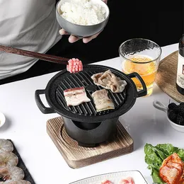 BBQ гриль Mini BBQ гриль японская алкогольная печь Один человек домой без кудривого барбекю гриль на открытом воздухе печь