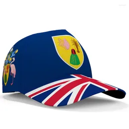 Ballkappen Turks- und Caicosinseln Baseball Kostenlose benutzerdefinierte Namensnummer Teamlogo Tc Hüte Tca Land Reise Großbritannien Nation Flagge Kopfbedeckung
