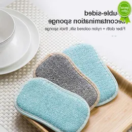 Cleaning Double-sided Sponge Washing Cloth Dish Pot Pan Non-Scratch Microfiber Sponge Scrubber Home Bathroom Kitchen Accessories