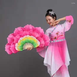 Stage Wear 1pair Spanish Dancing Peony Handfan Double-Sided Large Flower Petals Group Belly Dance Performance Prop Fan