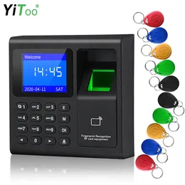 Igenkänningssystem YiToo F30 Fingeravtryck Bevakningsmaskin RFID-knappsats åtkomstkontroll Elektrisk tidsinspelare USB-datahantera med nycklar 230712