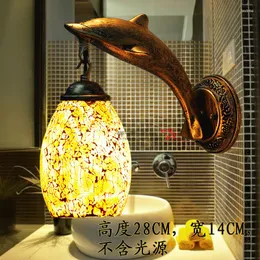 Lampada da parete lunga applique retrò bagno vanità carino arredamento camera coreana luci interne rustiche luce blu