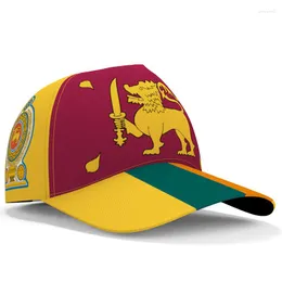 Ball Caps Sri Lanka Baseball Cap Free 3D Made Made Numer Numer Team Logo LK Hat LKA Travel Lanki Respirant Island Flag HEADGEAR