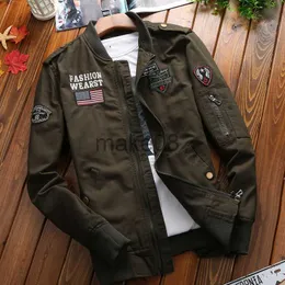 Herrenjacken Grand Jacke Männer Mode Lässig Windjacke Jacke Mantel Männer Frühling und Herbst Outwear Stehen Slim Military Stickerei AK022 J230713