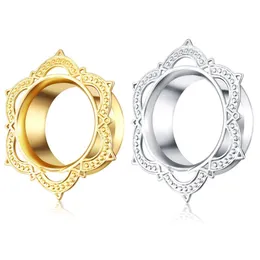 Bouchons Tunnels Mode Oreille 6Mm-16Mm Jauges Rhombus Angles Piercing Corps Bijoux En Acier Inoxydable Tunnel Boucles D'oreilles Pour Hommes Femmes Drop De Dh6Ay