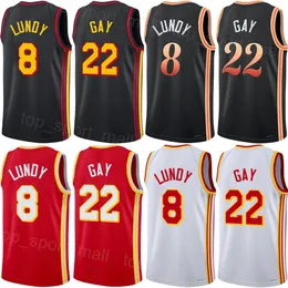 Man barn tryckt basket bufkin jersey 4 seth lundy 8 rudy gay usman garuba garnison mathews 25 bruruno fernando 24 saddiq bey 41 trae young 11 deandre jägare skjorta